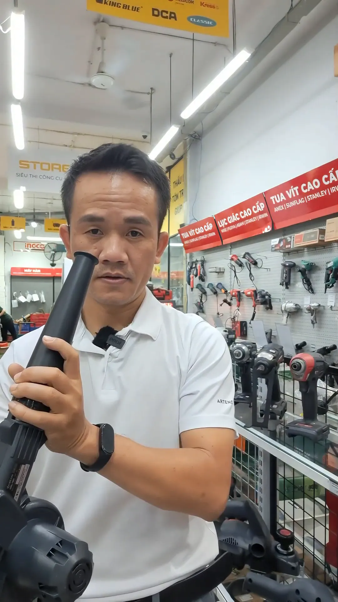 Điều chỉnh tốc độ gió trên máy thổi lá KYOCERA DBL180