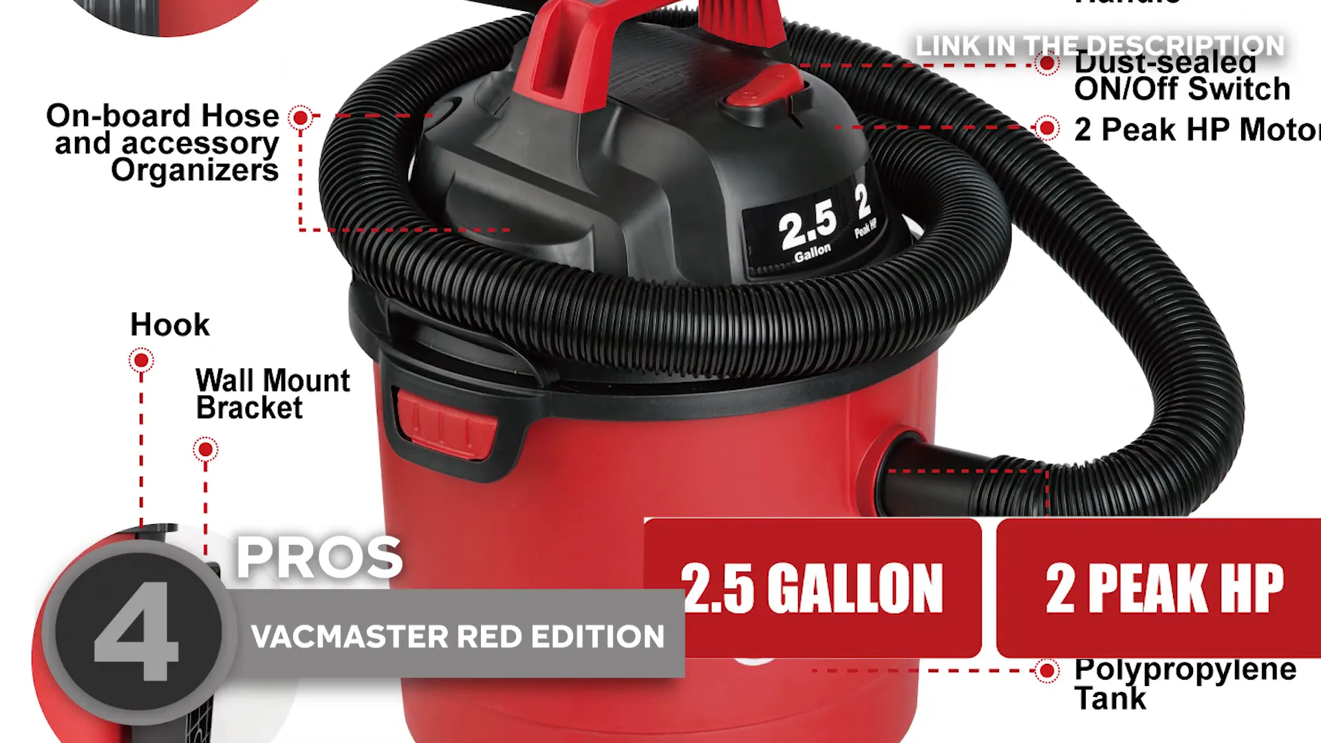Máy hút bụi Vacmaster Red Edition VOM205P