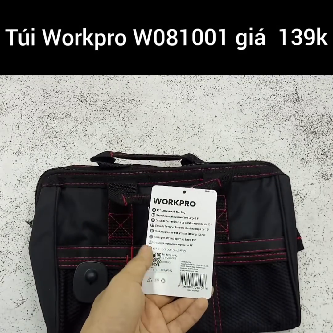 Túi đựng dụng cụ WORKPRO W081001