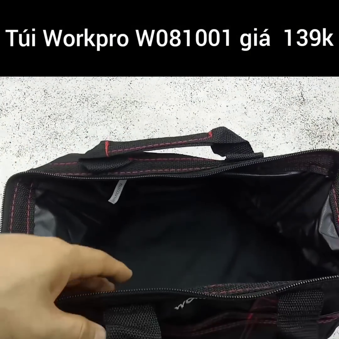 Các ngăn chứa của túi đựng dụng cụ WORKPRO W081001