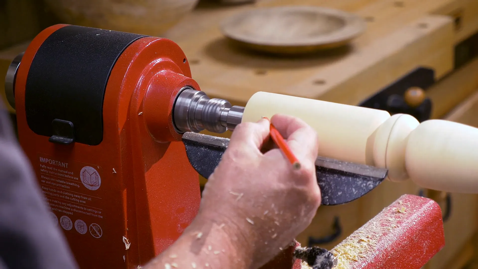 Parting tool creating a tenon