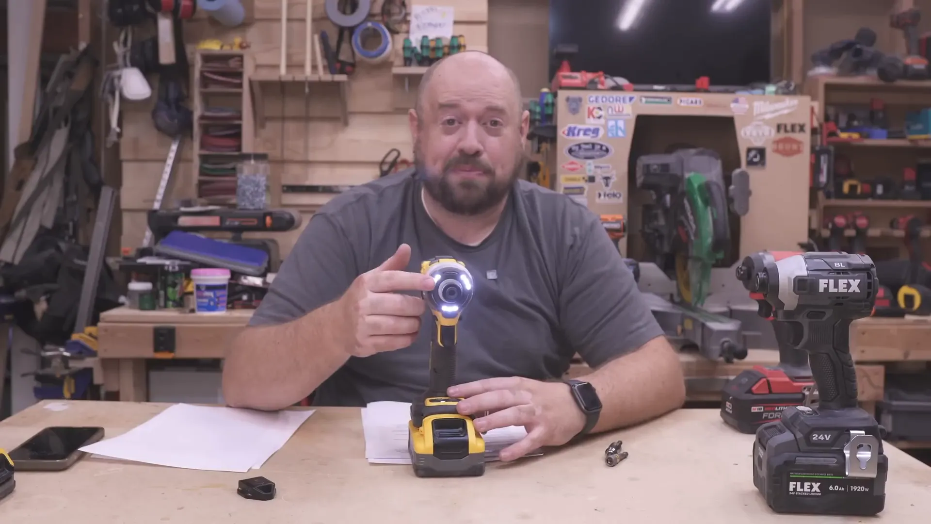 Hệ thống chiếu sáng trên Dewalt DCF860