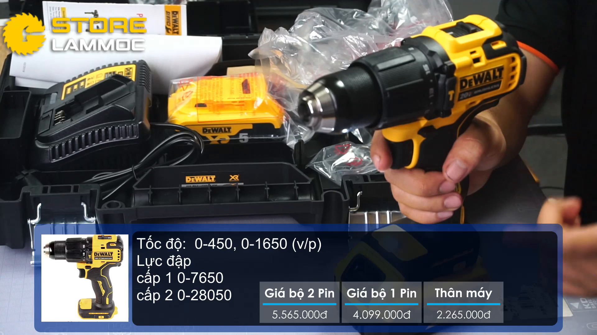 Hai cấp tốc độ của Dewalt DCD709