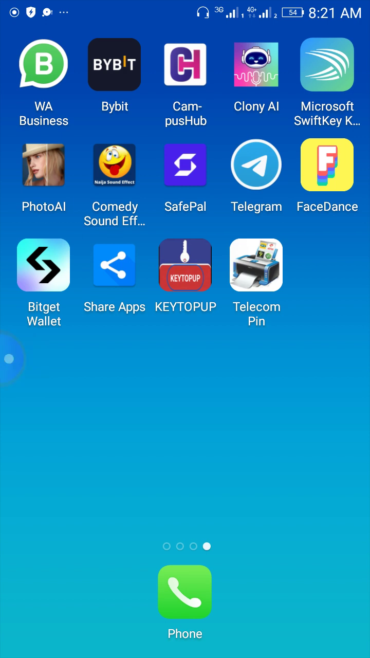 Telecom PIN app interface