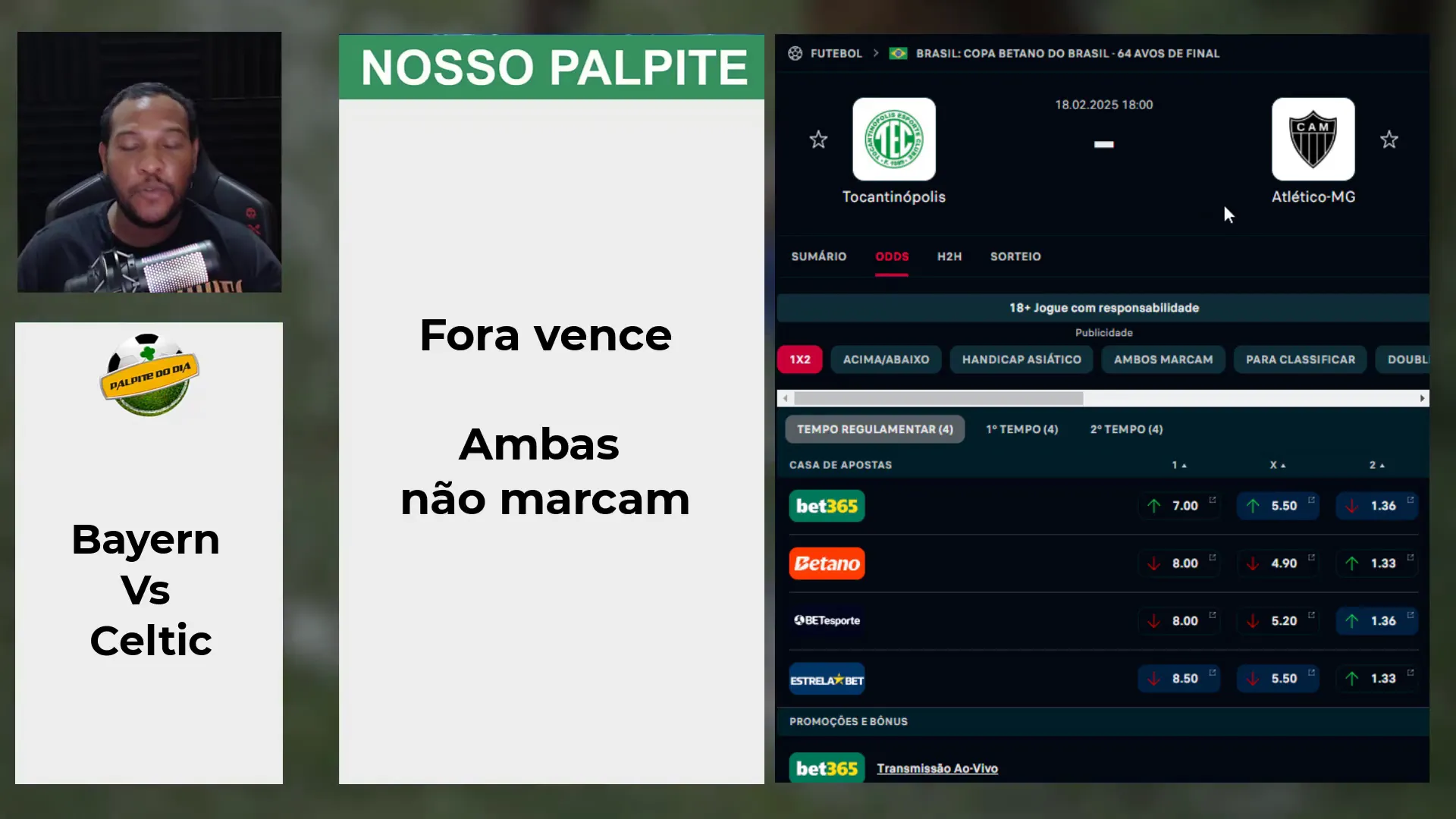 Tocantinópolis vs Atlético Mineiro - Copa do Brasil