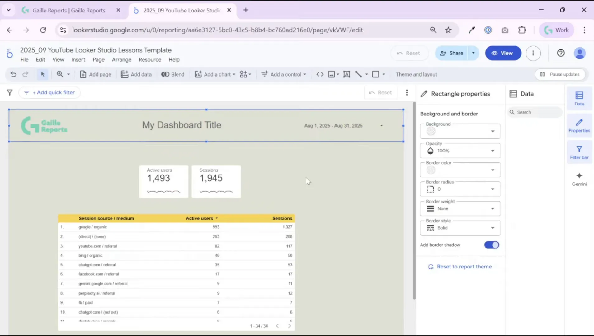 Adding a subtle background shape behind the title