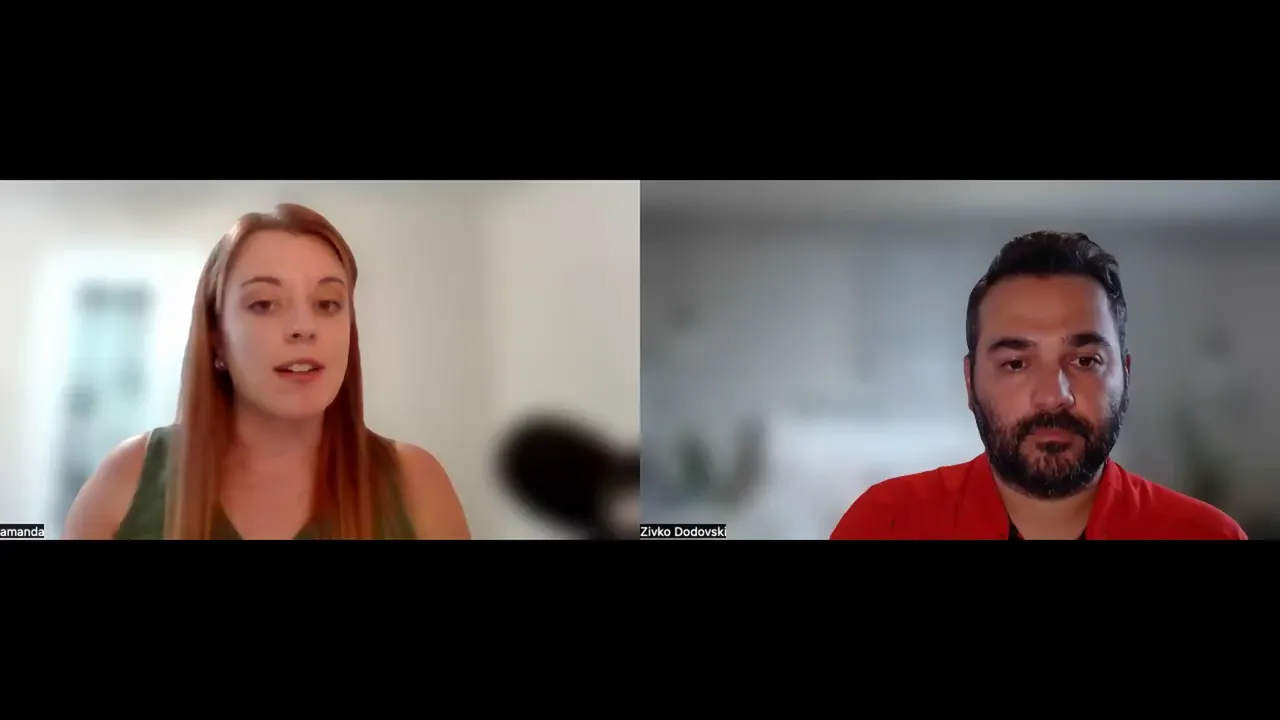 Split-screen webinar with two presenters in a neutral, serious pose — clear, high-quality framing suitable for a security-focused section.