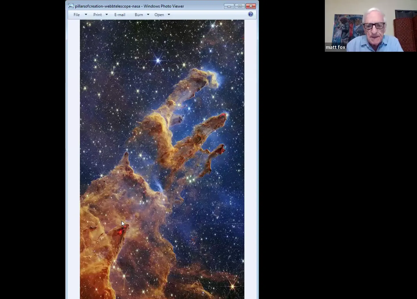 Image of Father Sky as seen by the Webb Telescope