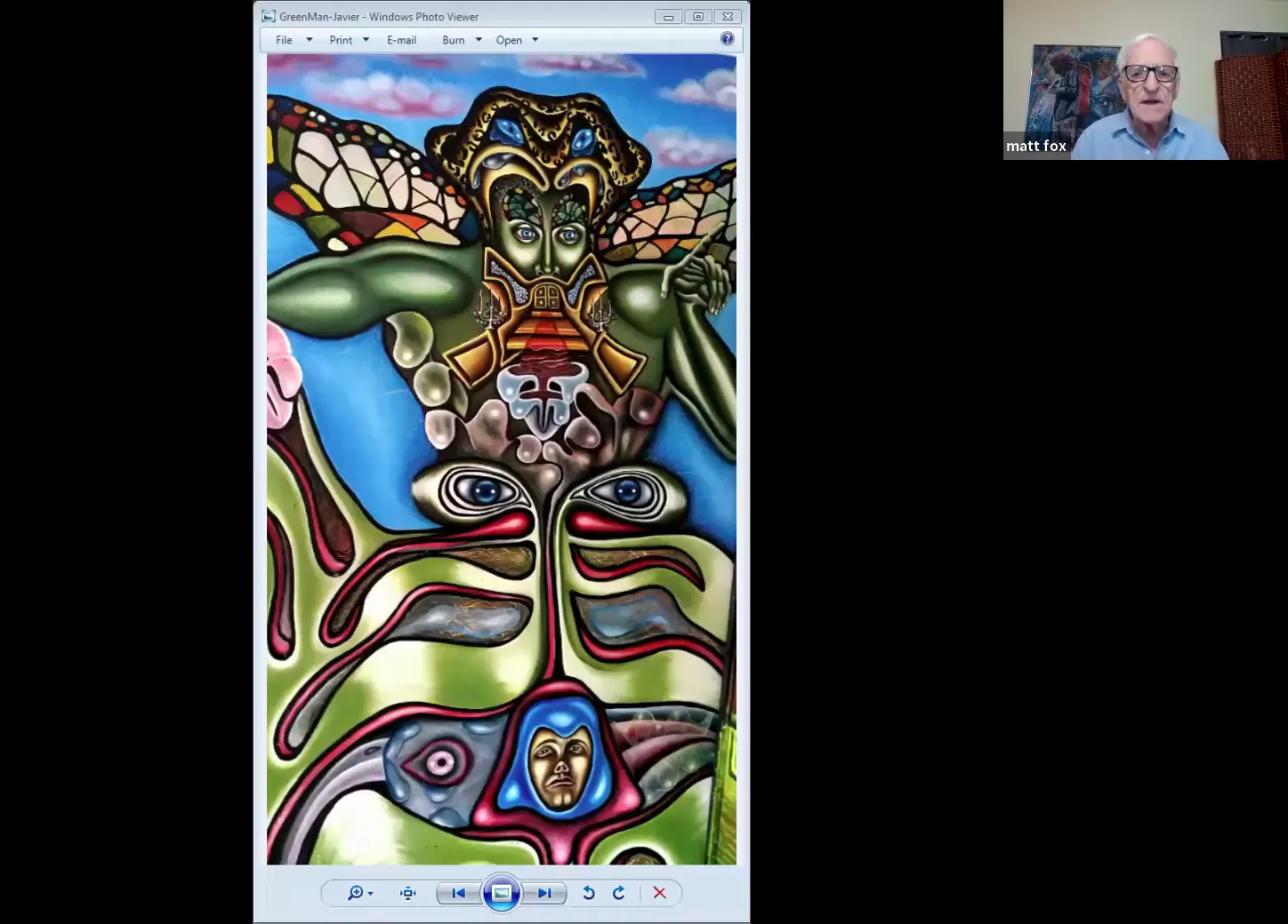 Contemporary artwork of the Green Man by Javier Garcia Limos