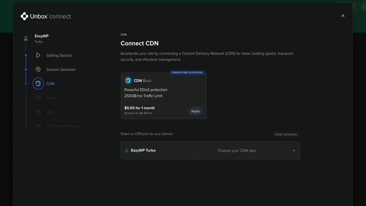 CDN plan selection in Unbox