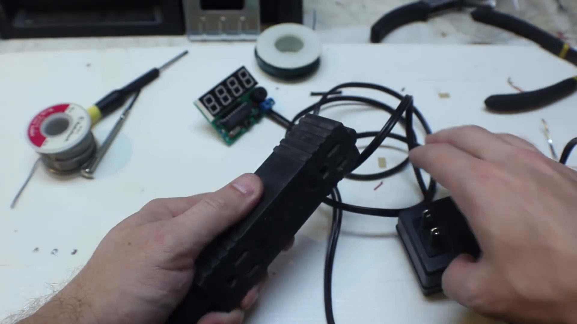 Soldering the clock components