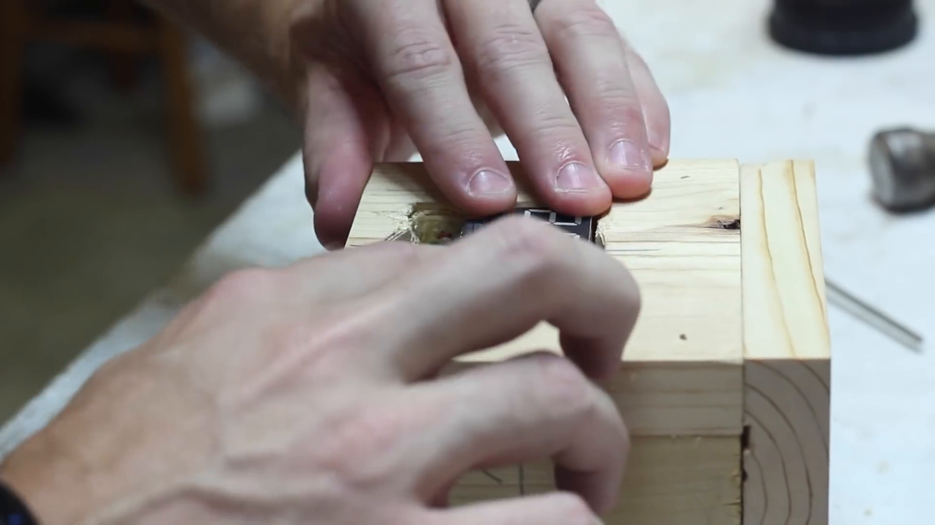 Drilling holes for buttons