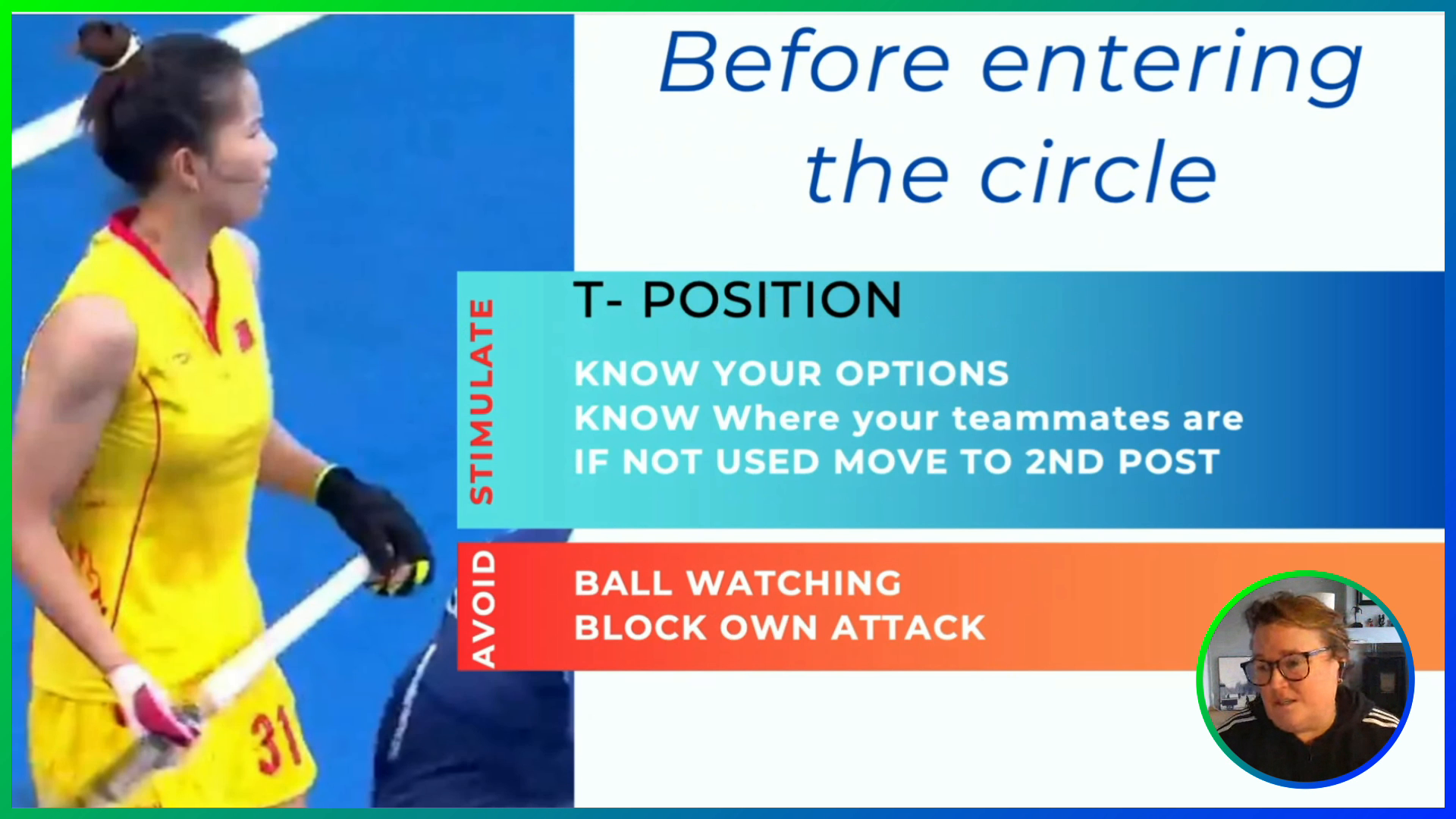 Players positioning in T position