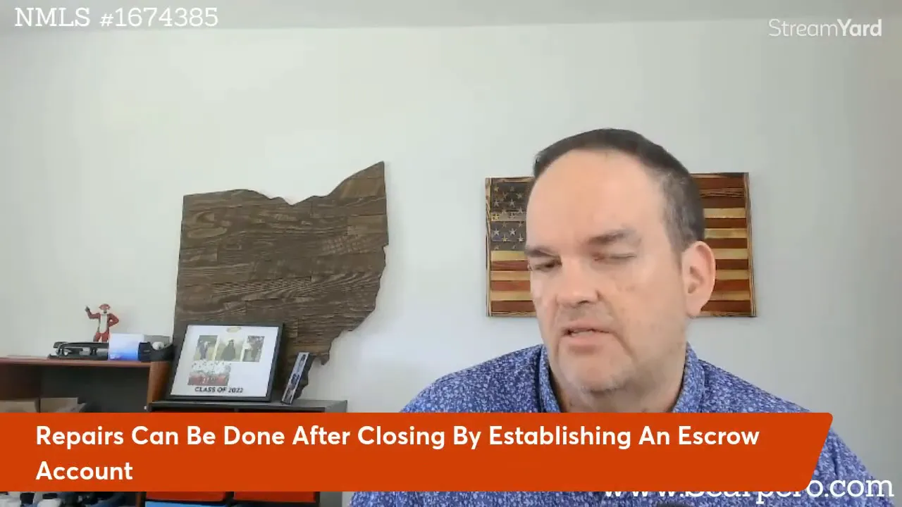 Escrow account setup for VA EEM repairs