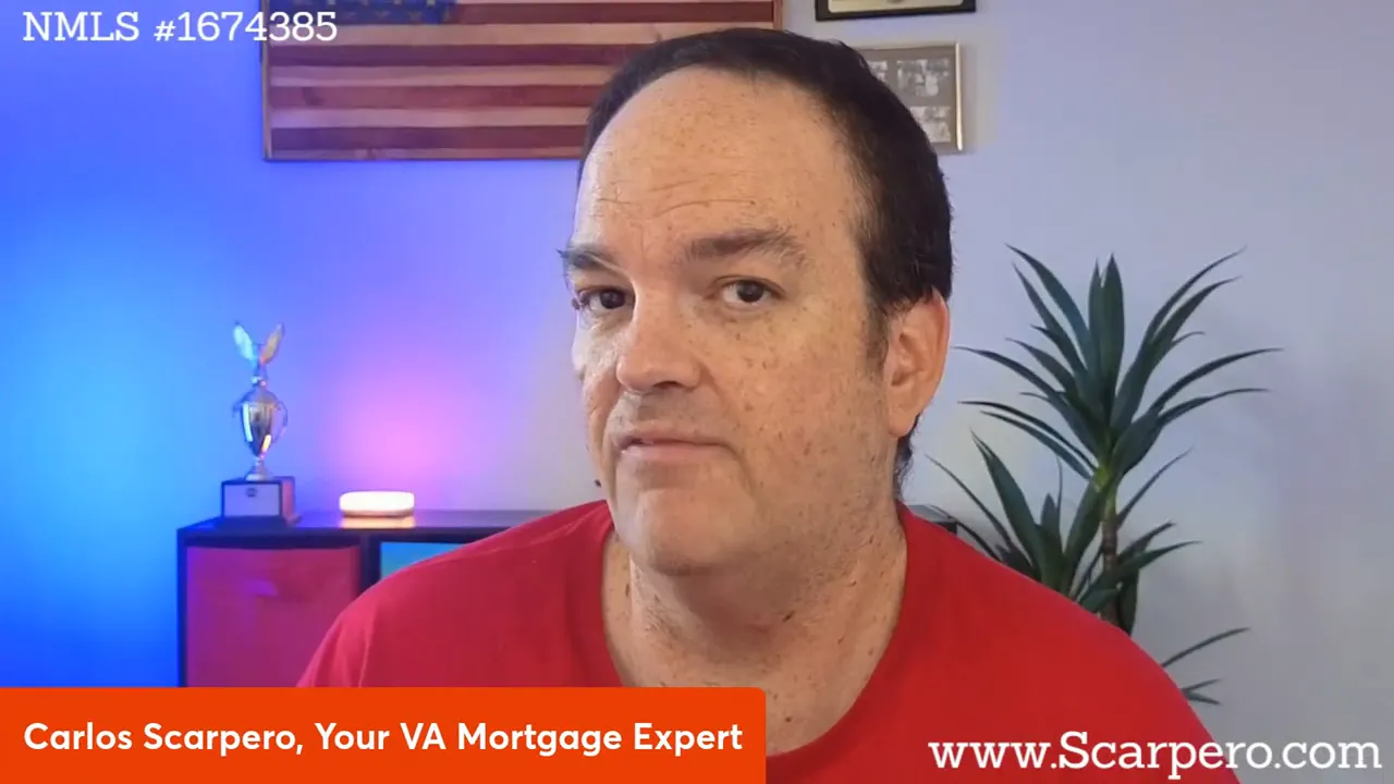 Video presenter in front of a colorful background introducing steps to prepare a VA loan application