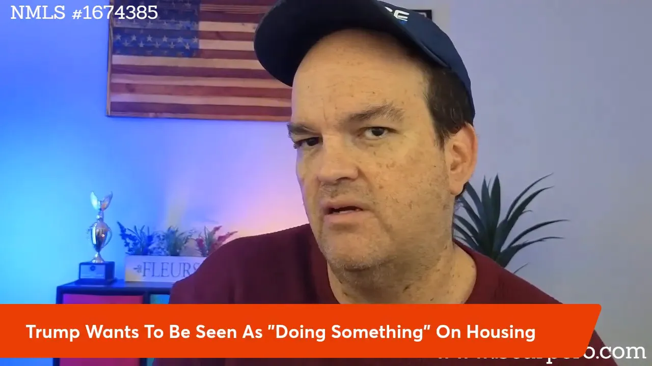 Screenshot of the host with a lower-third stating 'Trump Wants To Be Seen As 