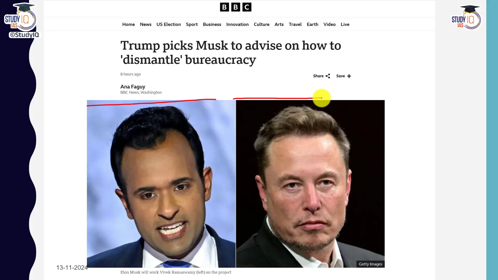 Elon Musk's involvement in the new department