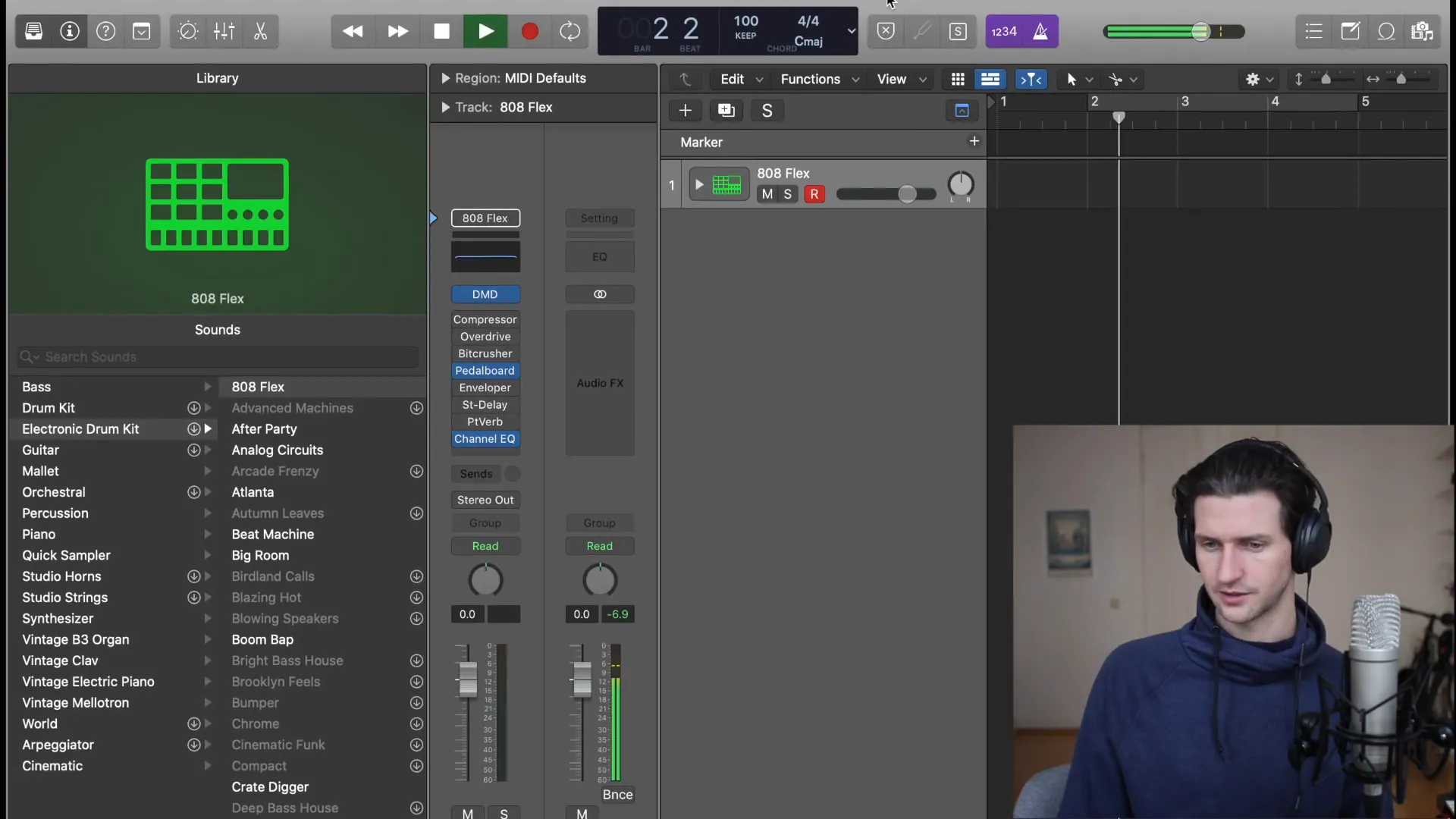 Setting the tempo in Logic Pro