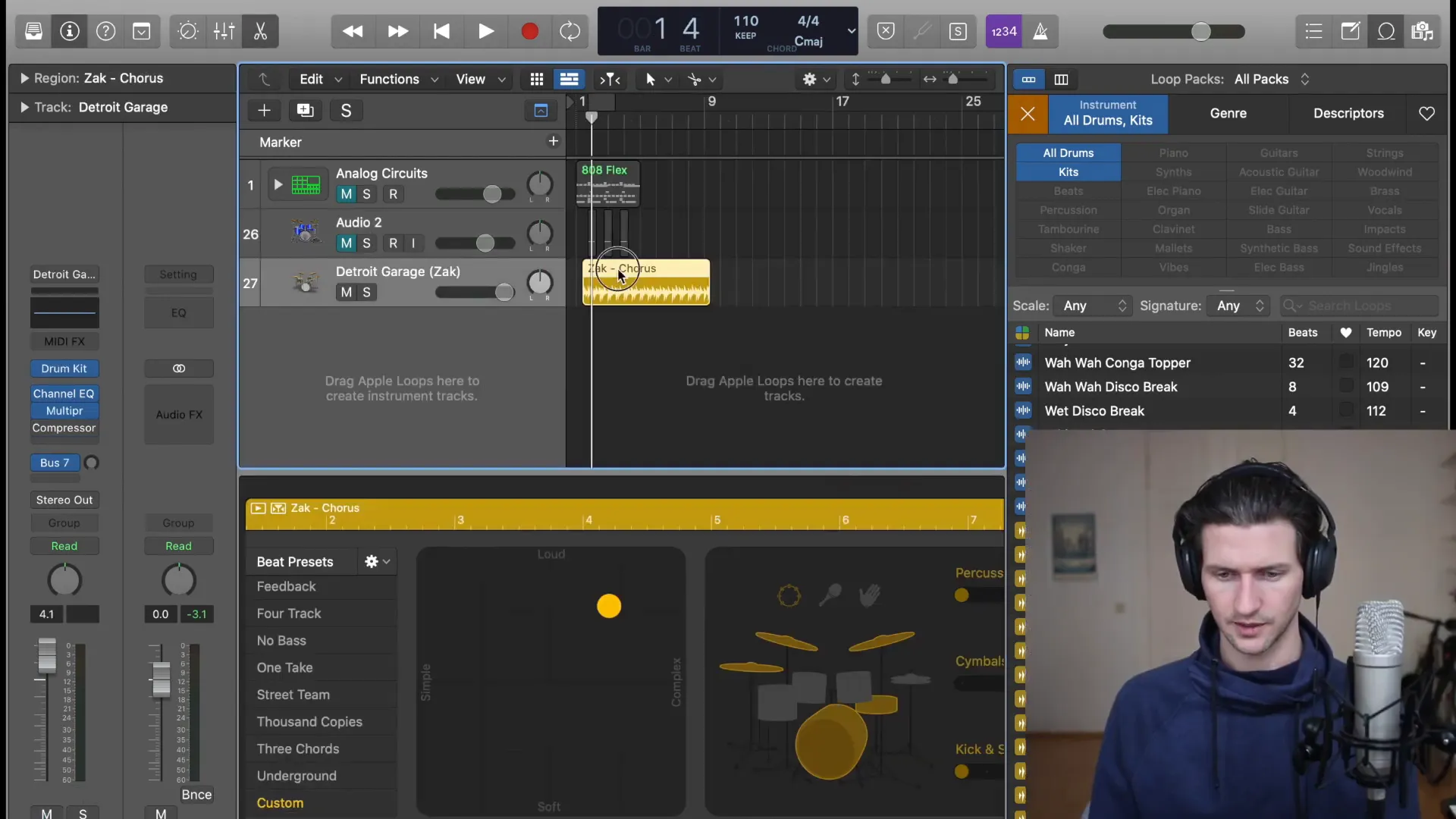 Using Drummer tracks in Logic Pro