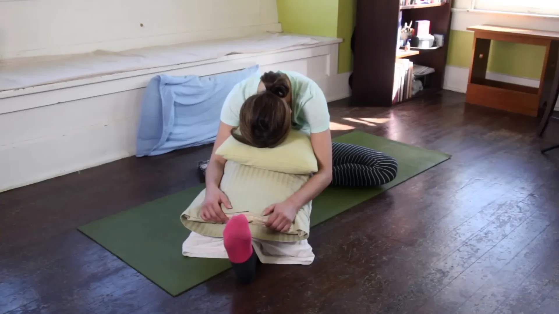 Finding comfort in Head to Knee Pose