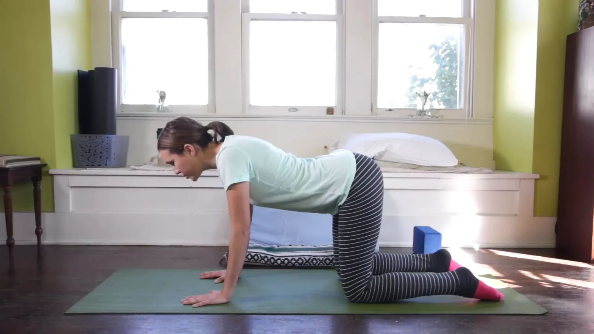 Cat-Cow pose for gentle movement and relaxation