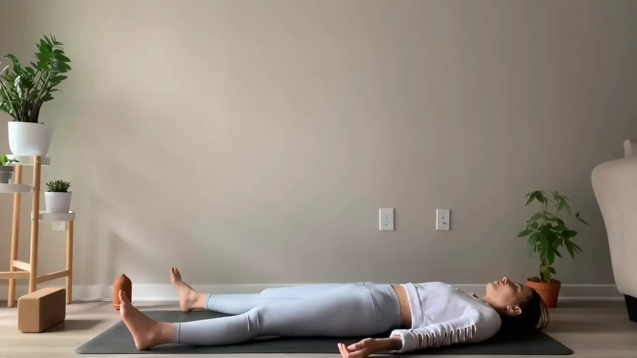 Deep relaxation in Savasana