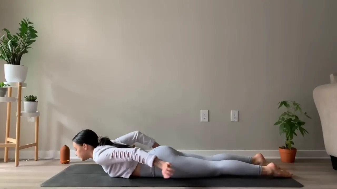 Belly Down Savasana position