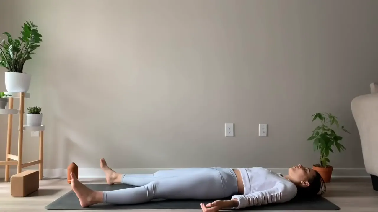 Relaxing in Savasana