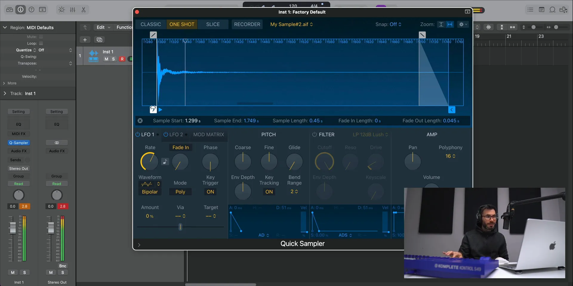 Tuning samples in Quick Sampler