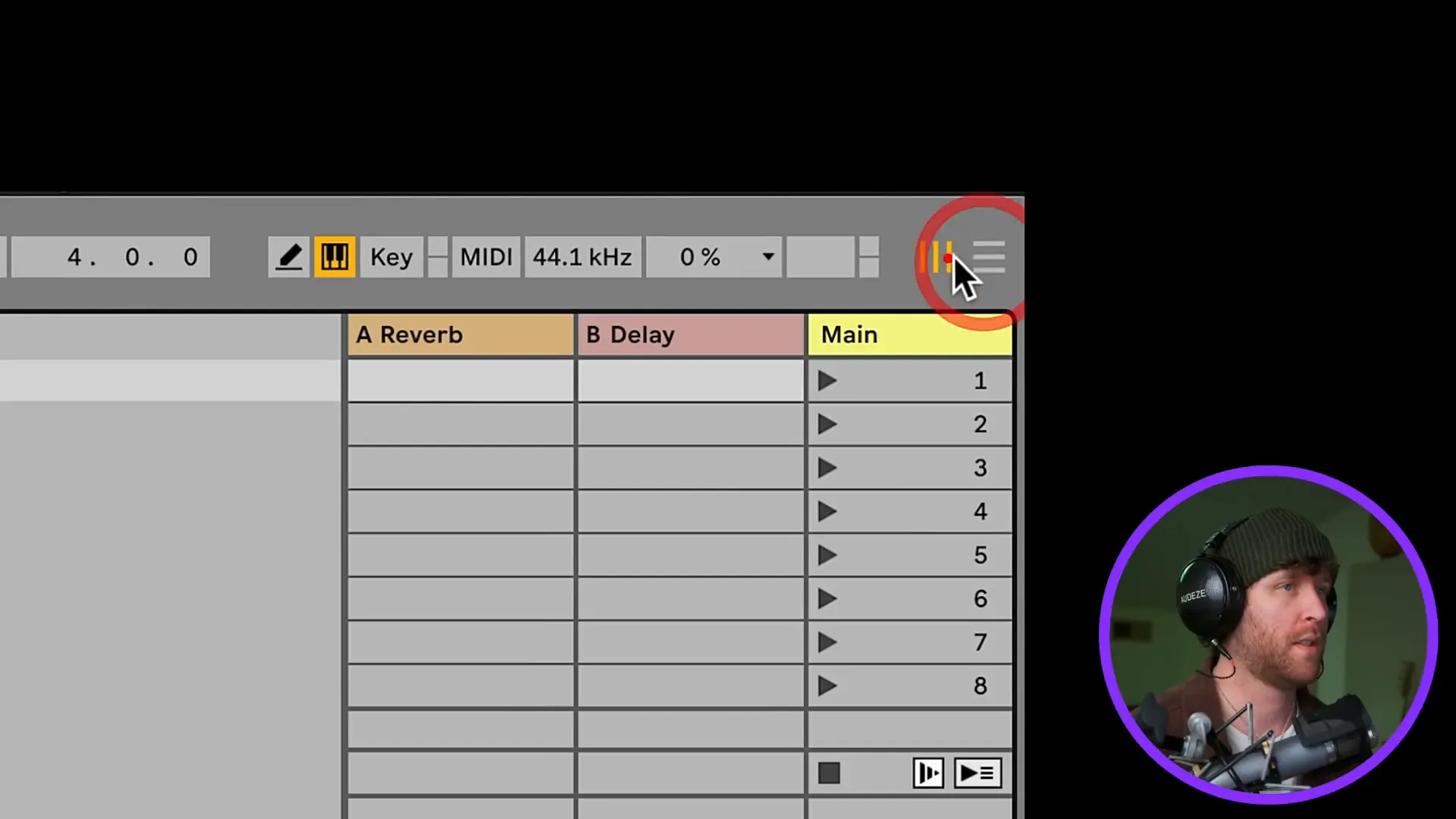 Session View in Ableton