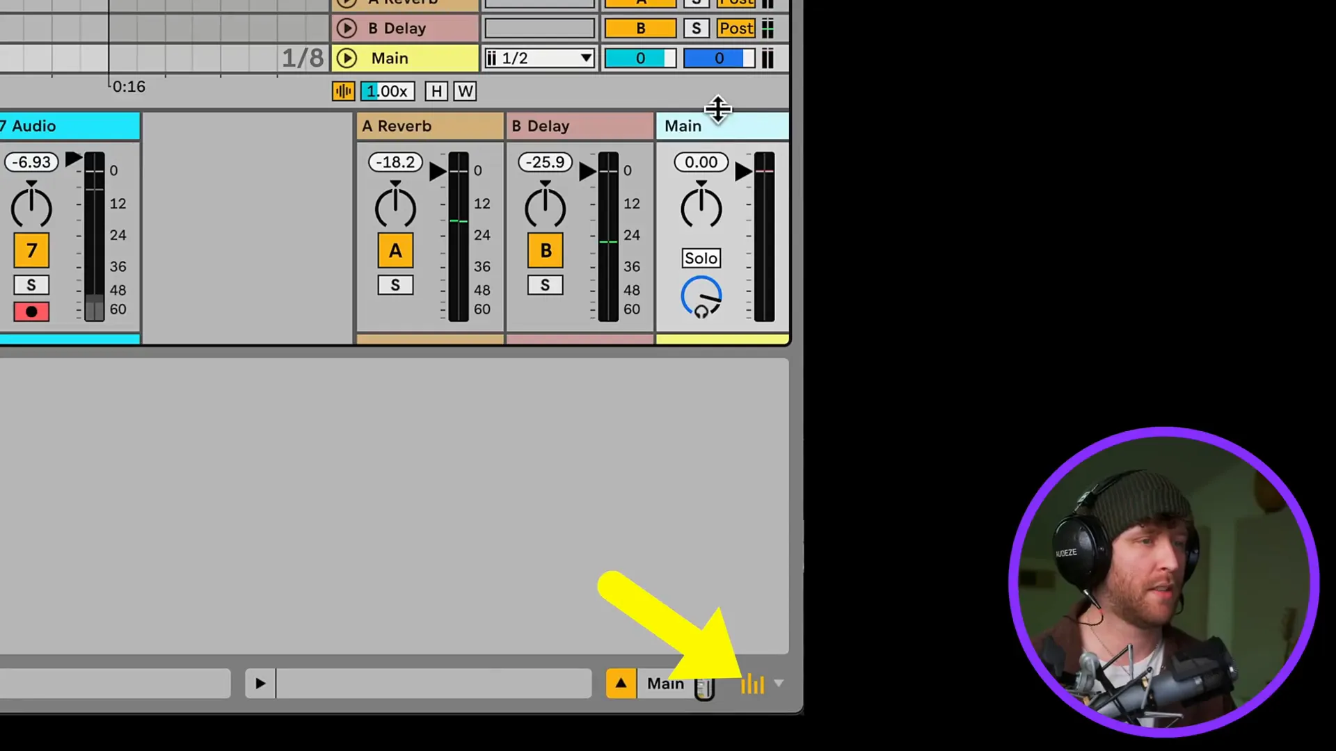 Configuring limiter settings in Ableton