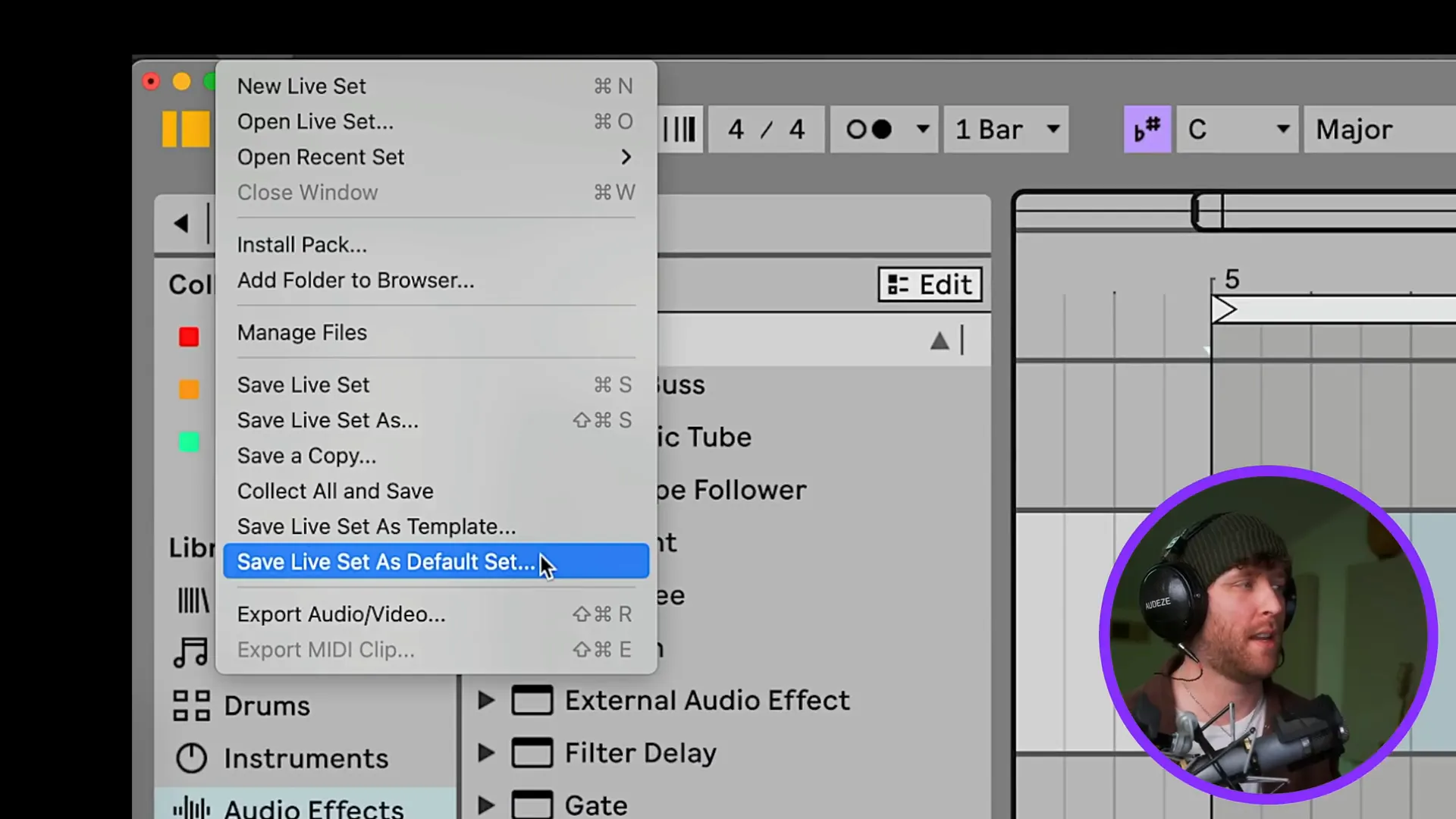 Saving project as template in Ableton