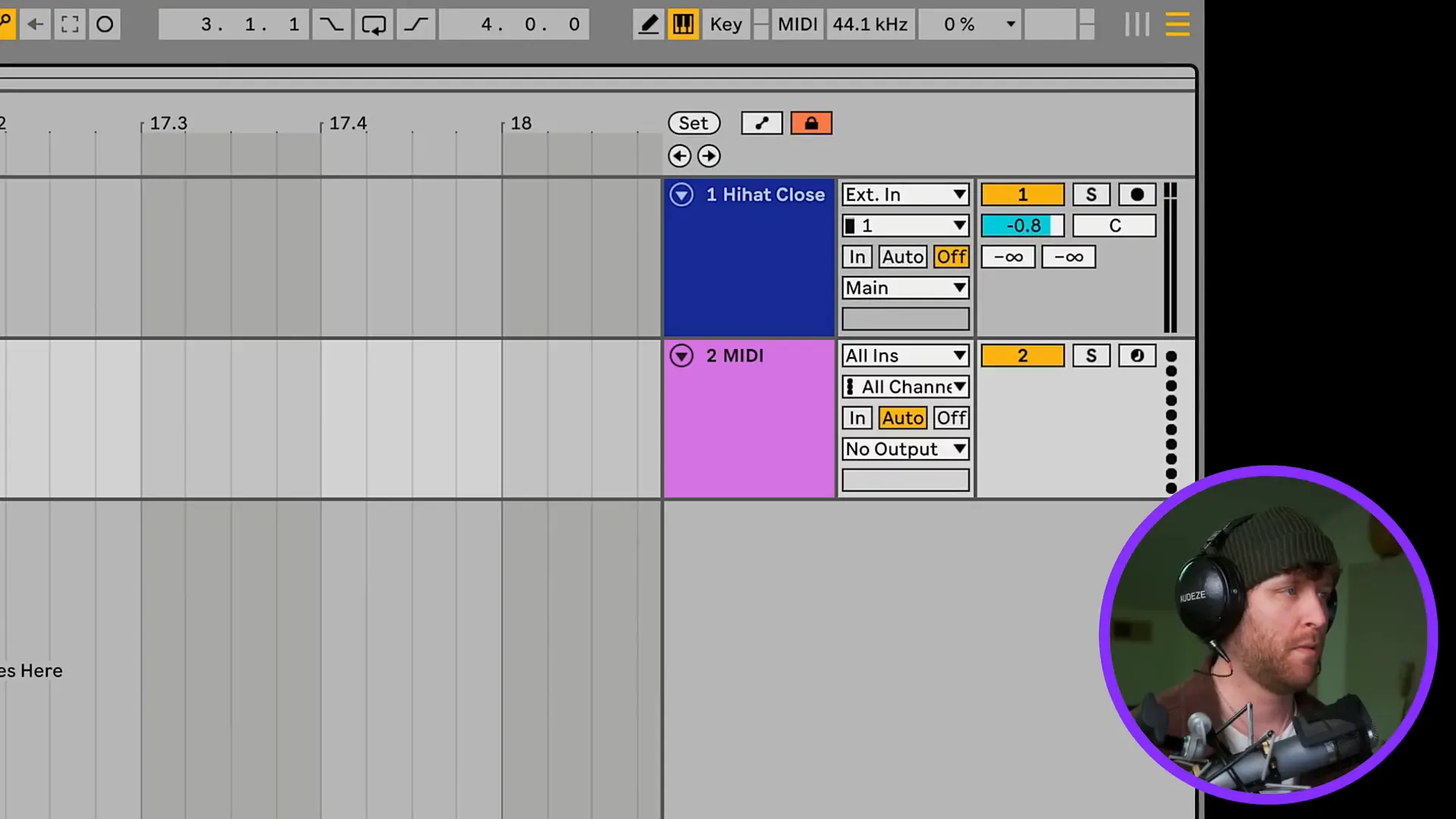 Creating a MIDI track in Ableton