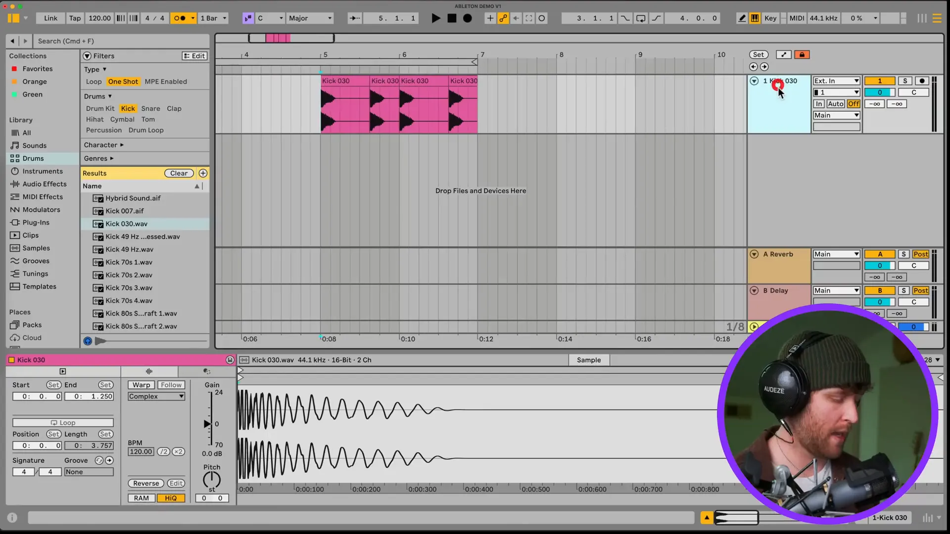 Creating a drum pattern in Ableton