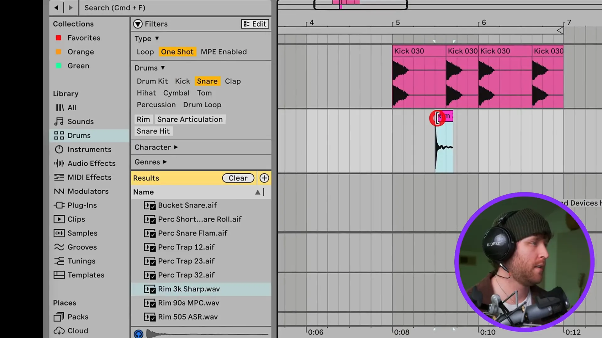 Creating a drum pattern in Ableton