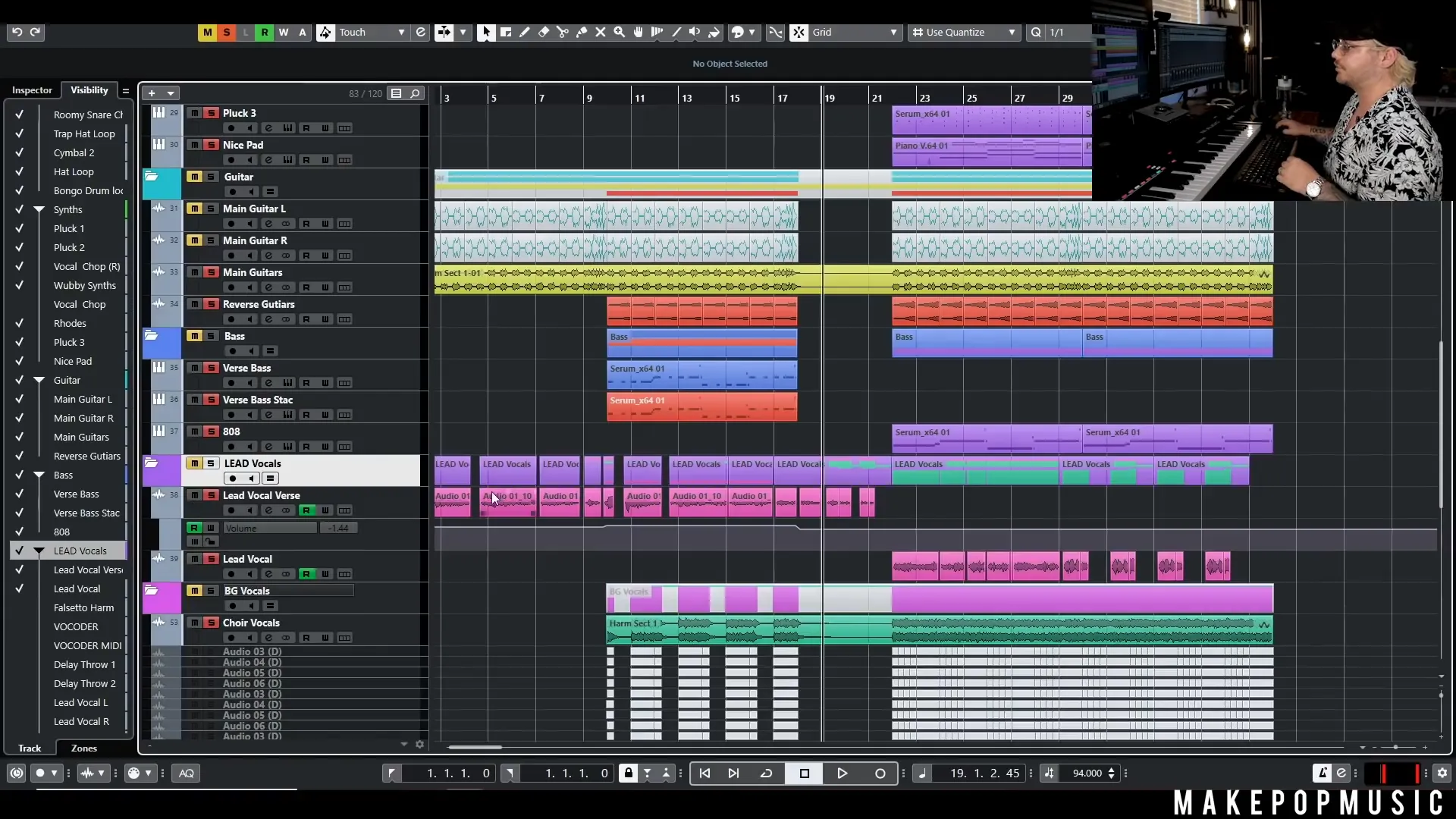 Adding lead vocal to the mix