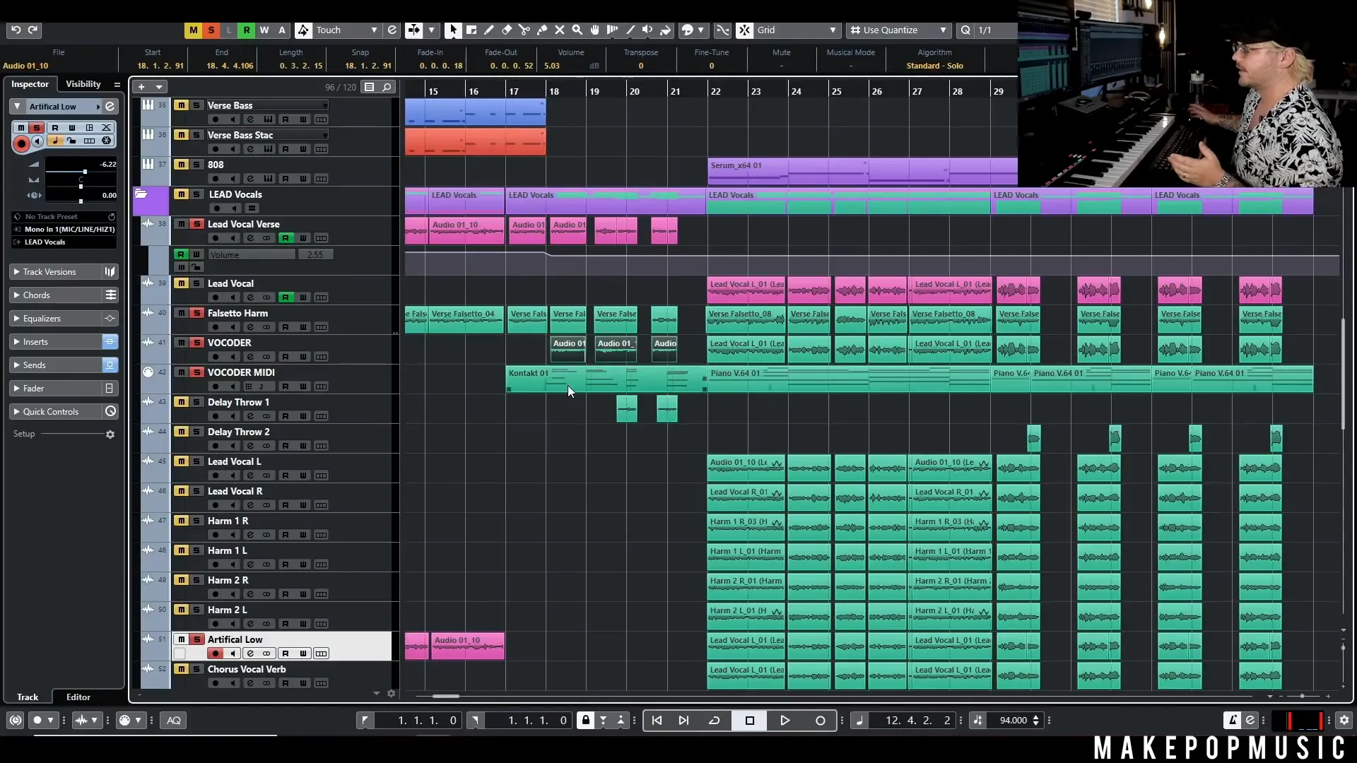 Using a vocoder in the pre-chorus
