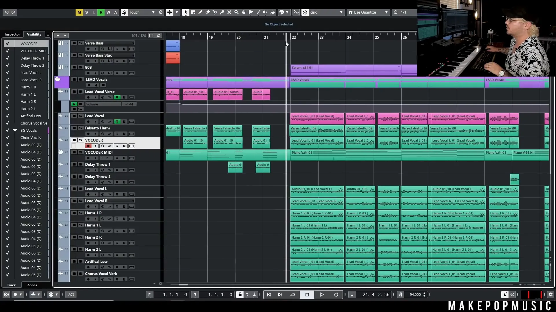 Layering vocals in the chorus
