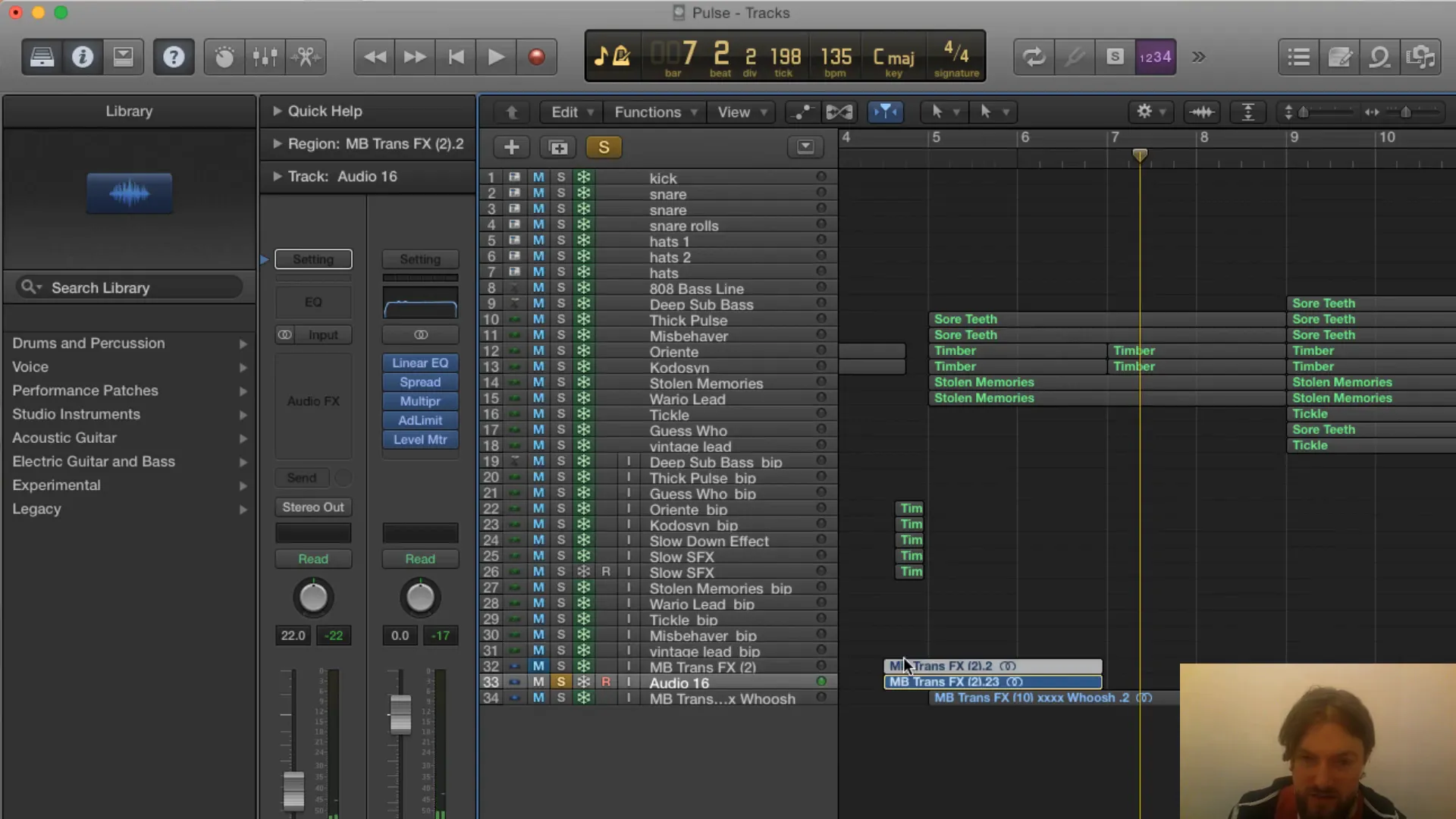 Screenshot of percussion layer settings showing hi-hats and snares