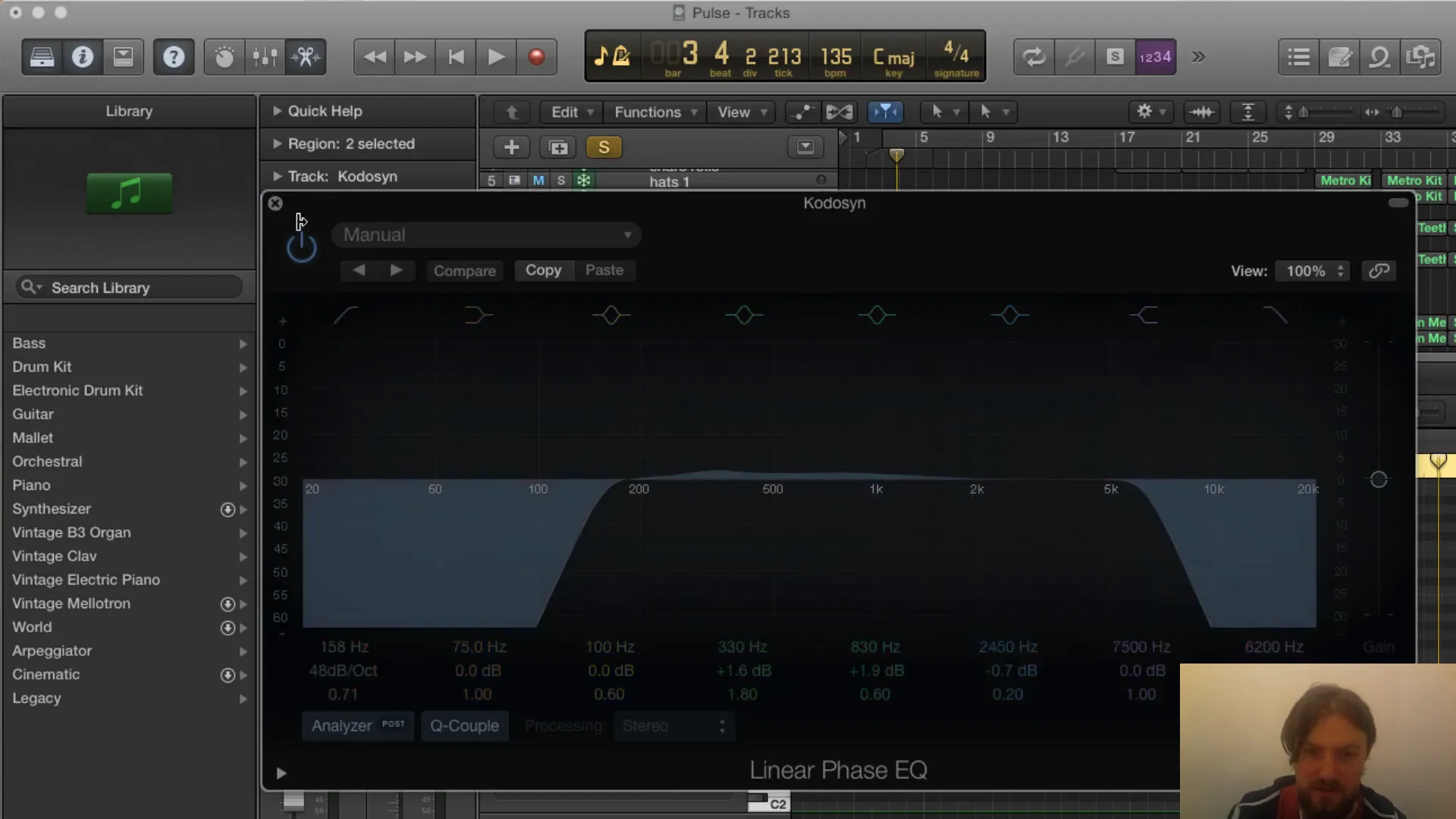 Screenshot of Kodosin EQ settings