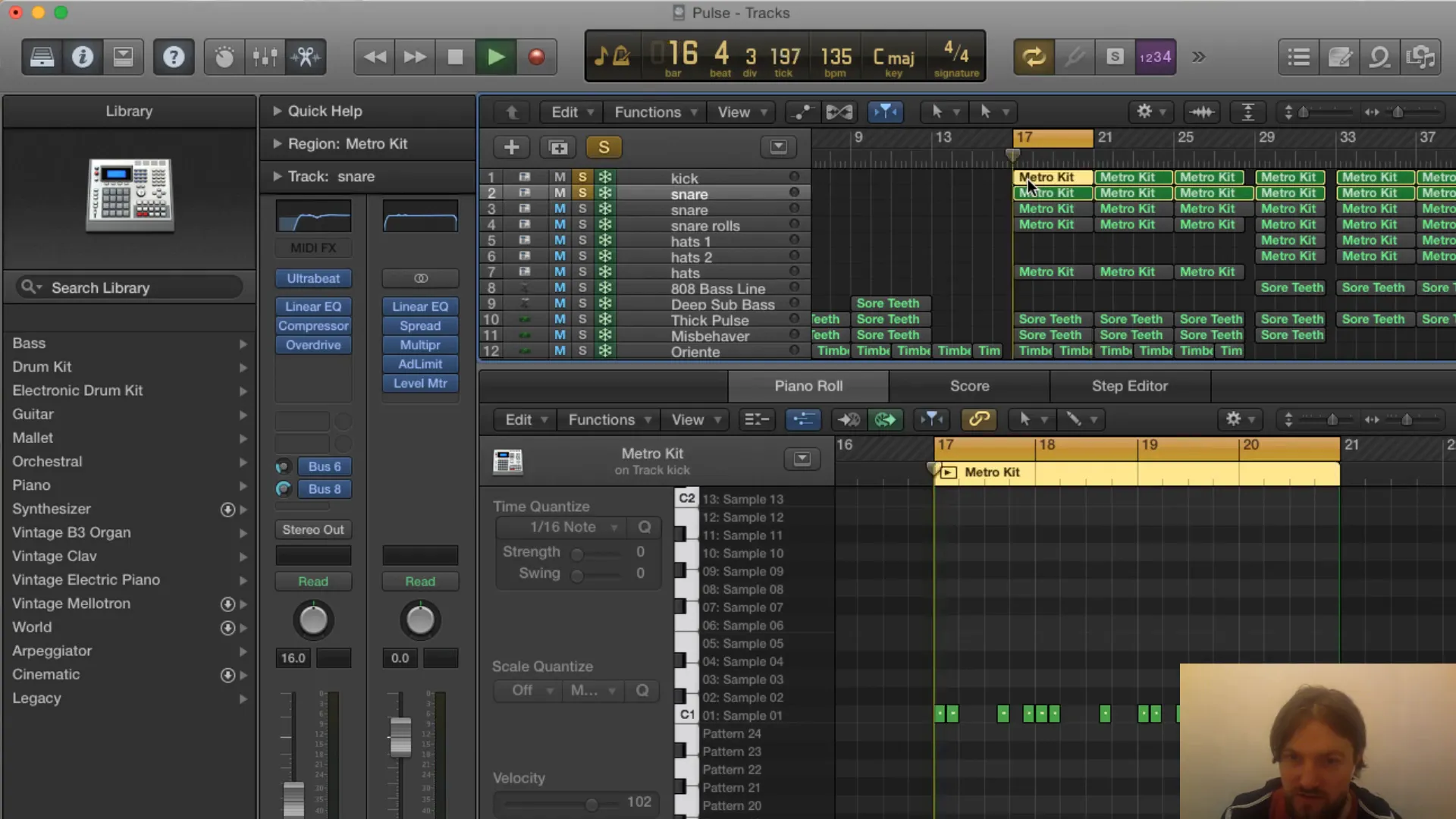 Screenshot of layered snare and clap settings