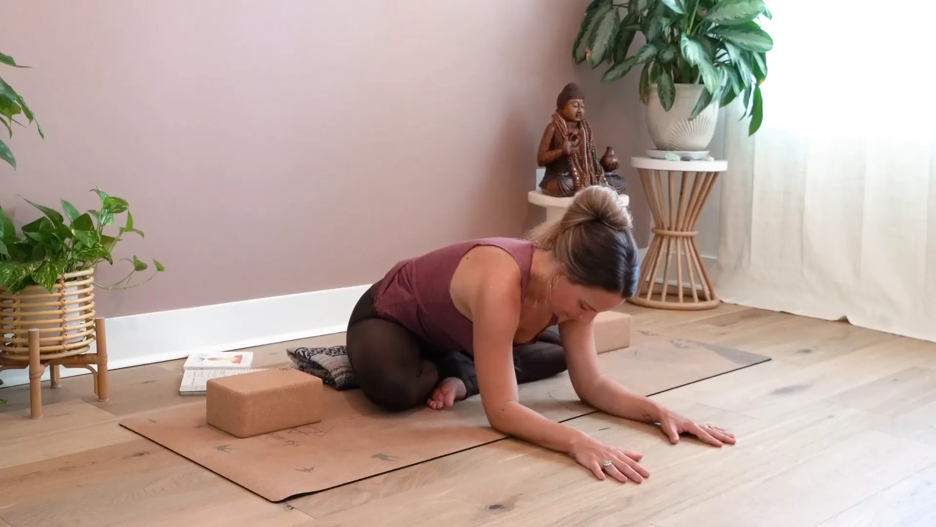Forward fold with arm extension and chest opening