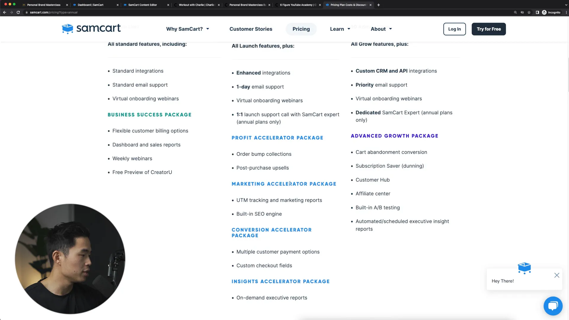 Features included in the Grow Plan