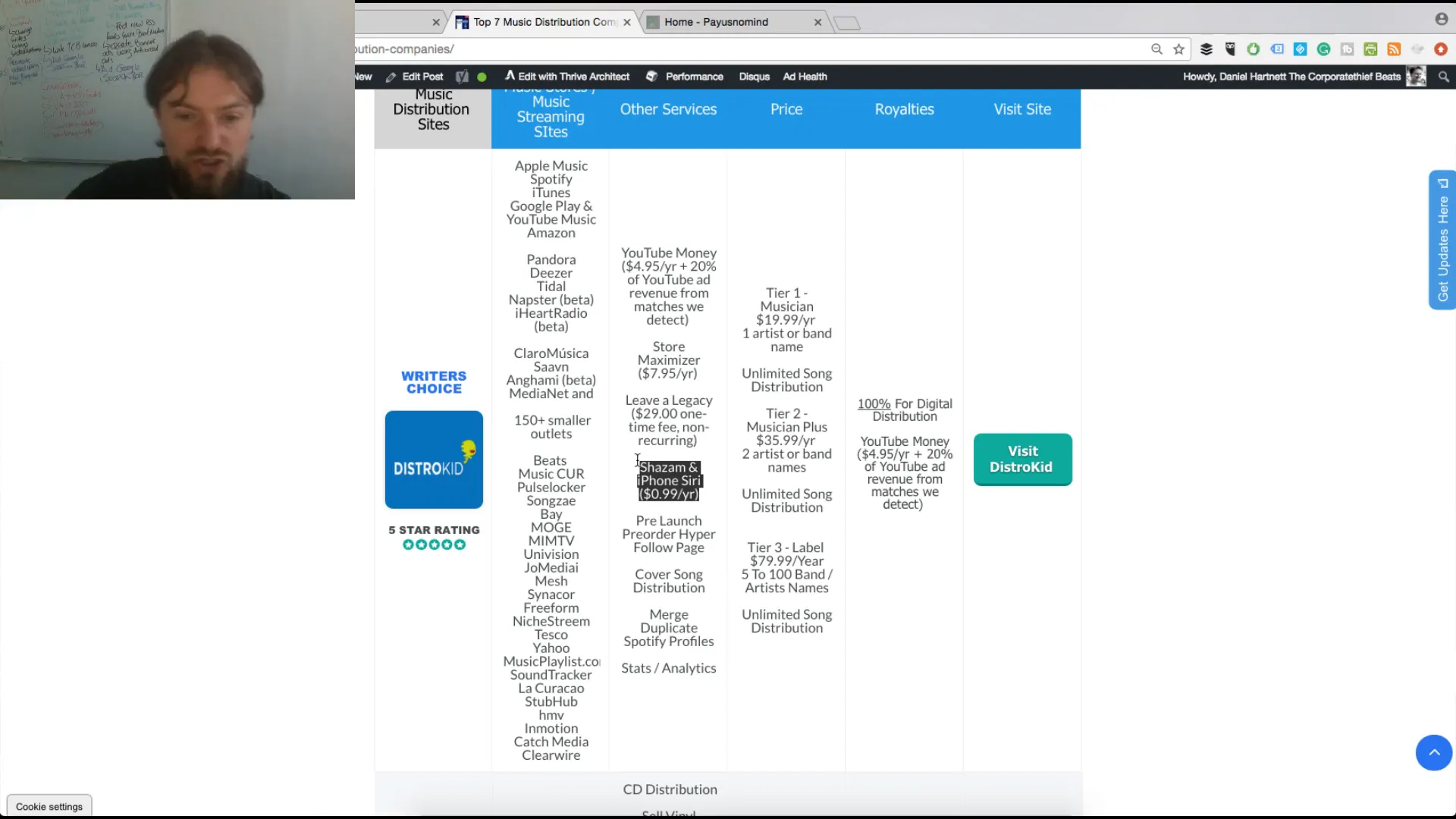 DistroKid pros listed in a visual format