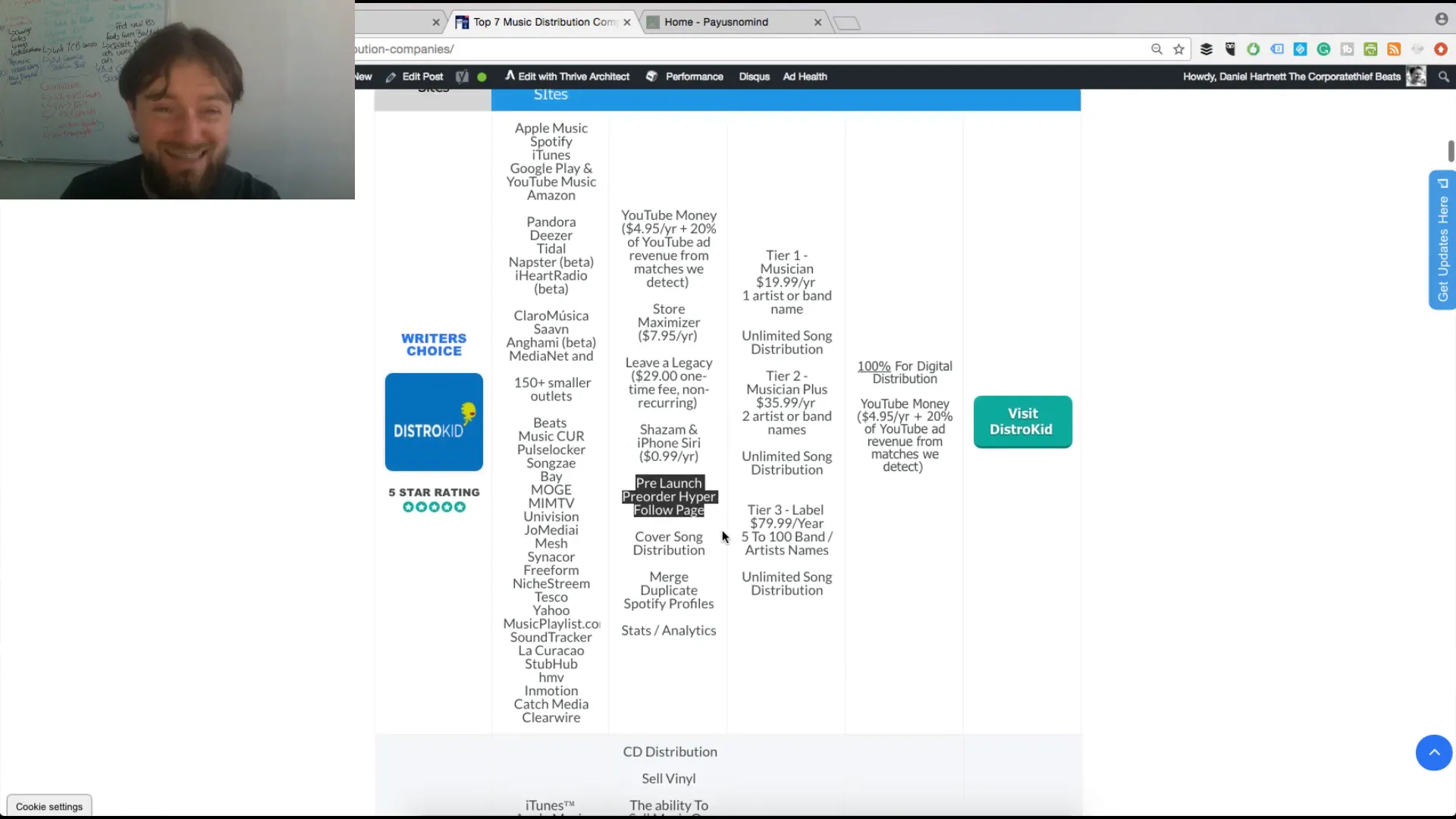 Overview of DistroKid additional features and services