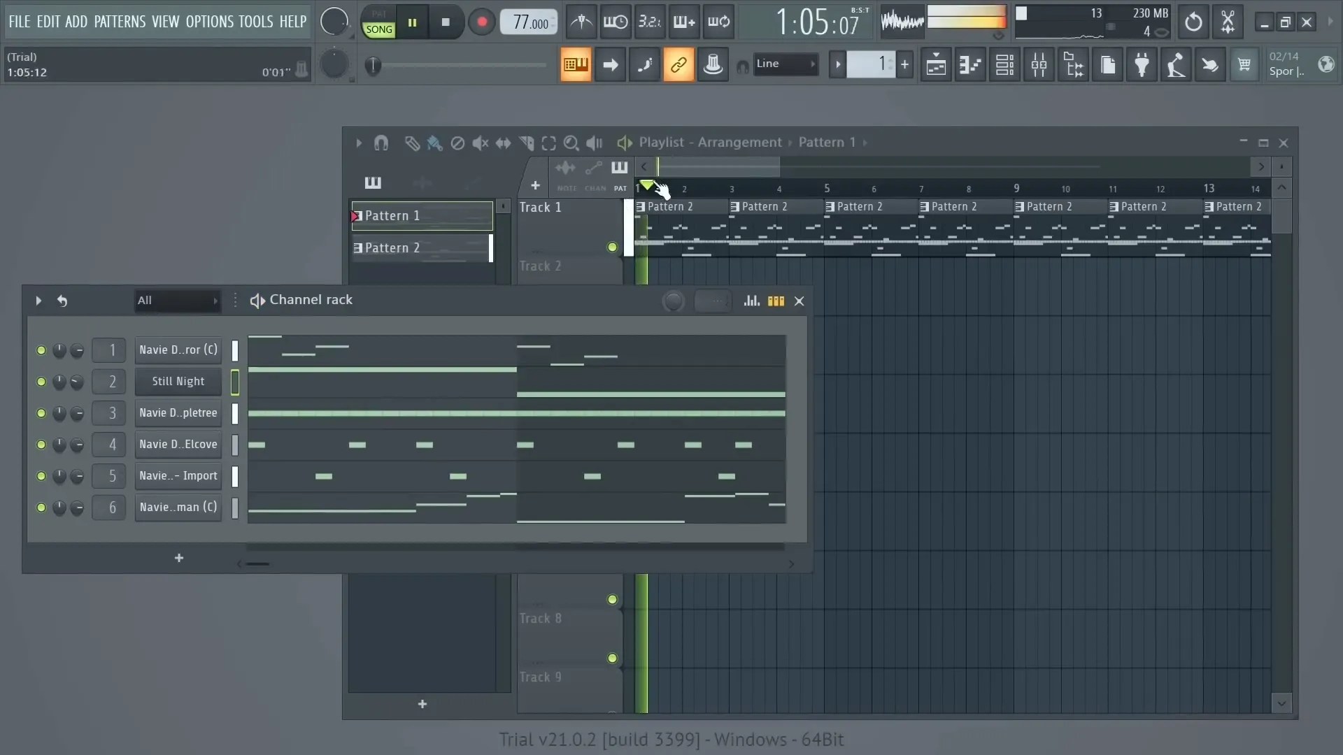 Screenshot of play options in FL Studio