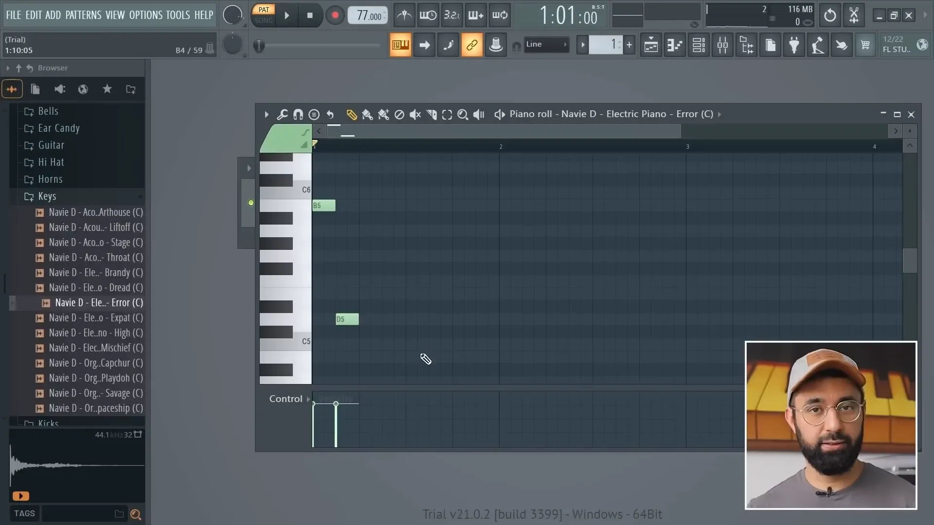 Screenshot of the Piano Roll interface in FL Studio