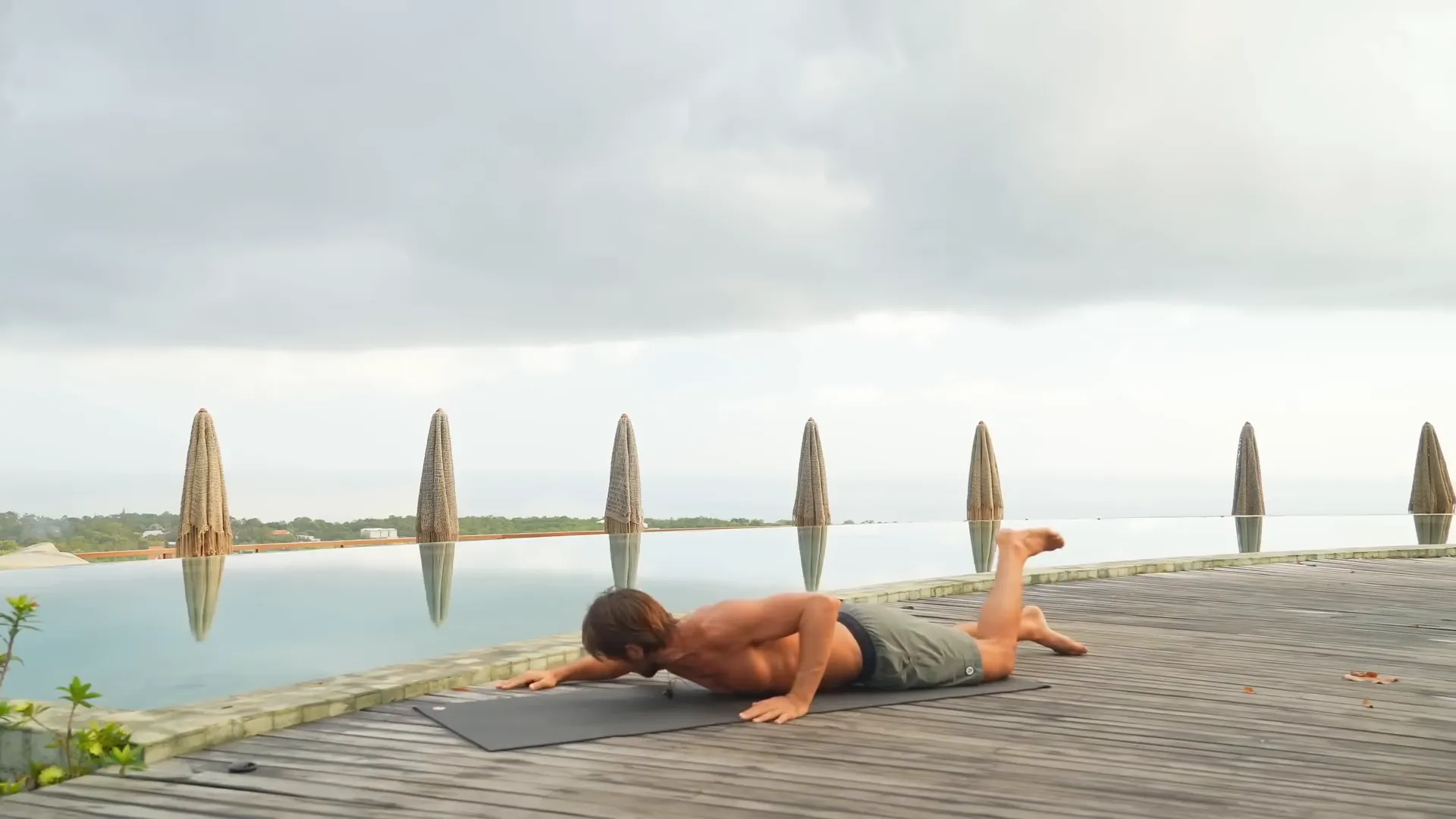 Cactus arm twist with hip rotation to open chest