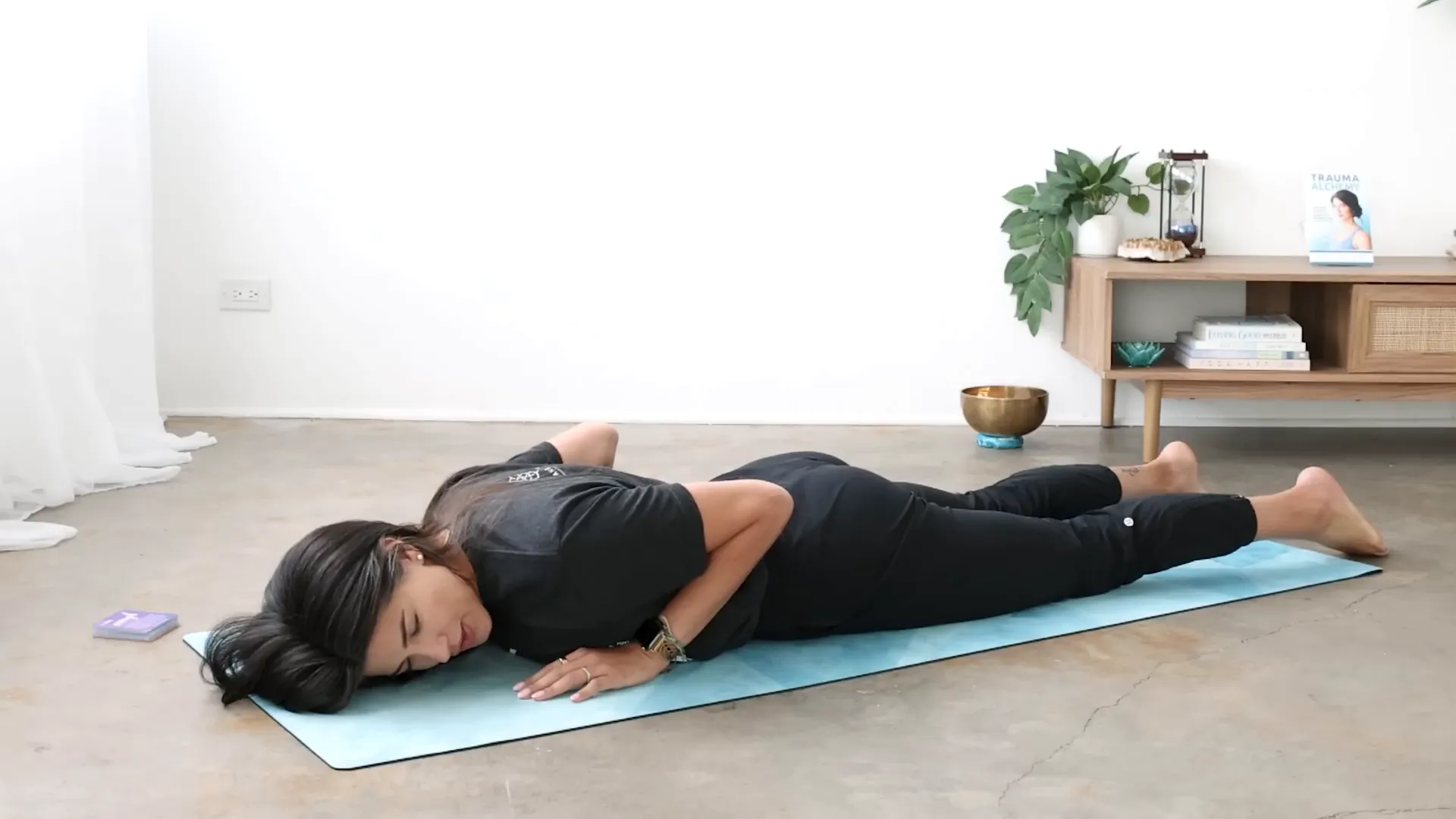 Belly Savasana with right ear down