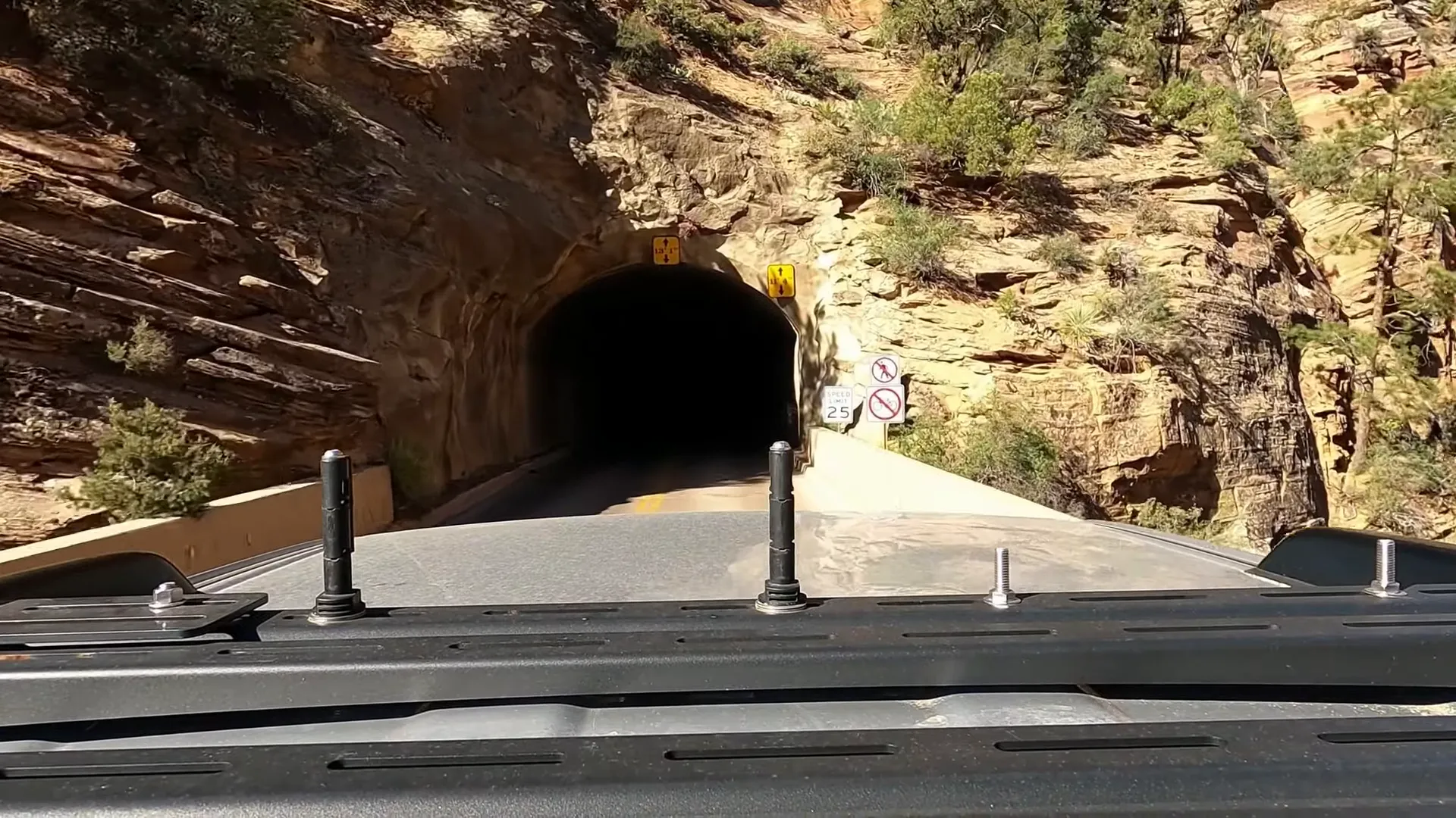 View from Zion-Mount Carmel Highway showcasing dramatic cliffs